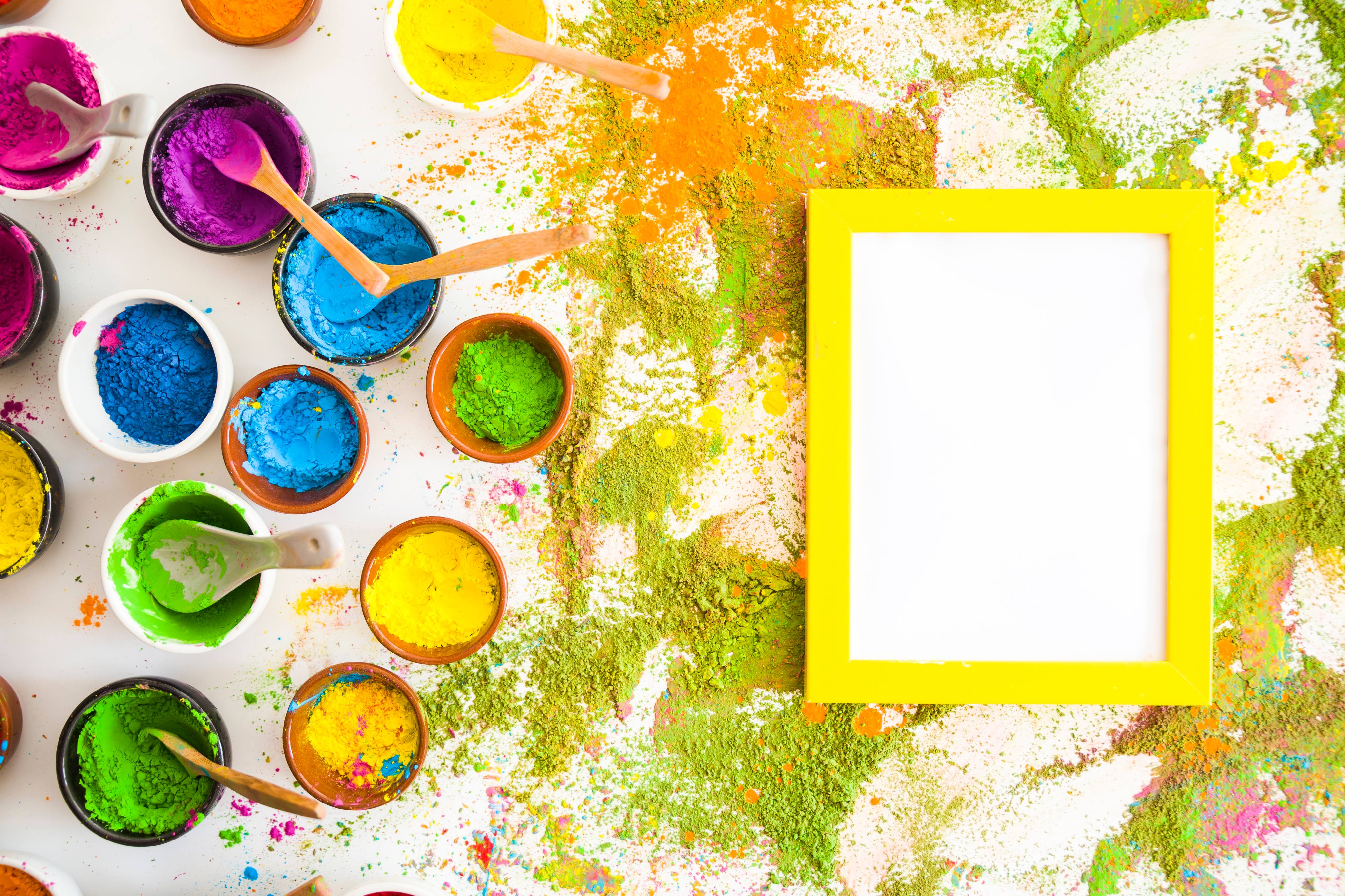Children painting and creating at the art corner